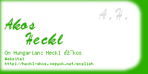 akos heckl business card